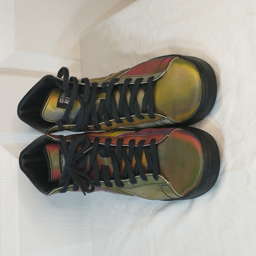 Converse Iridescent High-Top Sneakers Size 9 Vg Pre loved Condition - Picture 4 of 6
